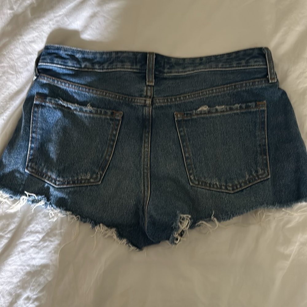 Abercrombie denim blue jean shorts distressed - size 4 - Picture 3 of 3